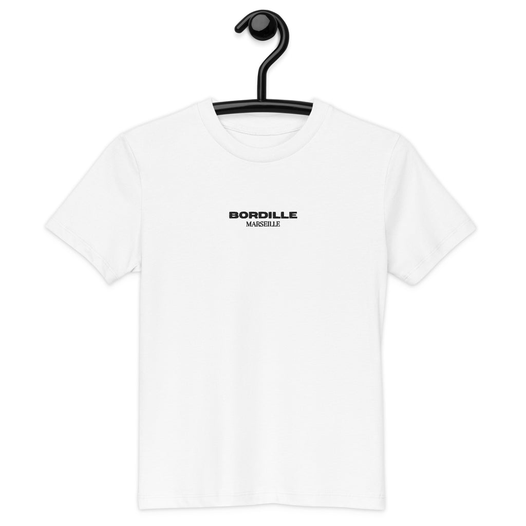 T-shirt Enfant Bordille Minot Blanc Brodé | Bordille Marseille